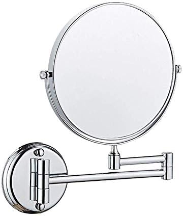 Espelho de maquiagem de shauni espelho montado na parede de 8 polegadas, estendendo o barbeador dobrável