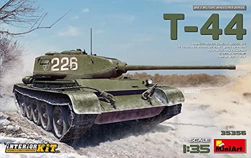 Miniart 35356-1/35 Tanque médio soviético T-44 com kit de modelo de escala interior