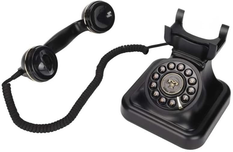 Wyfdp retrô lineado telefone european antigo estilo com fio Desktop telefone fixo telefone com fio para decoração