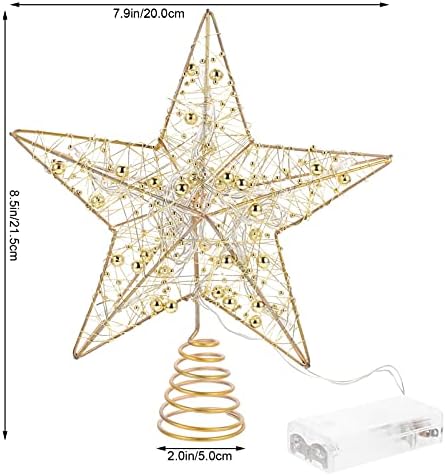 Toyvian Bethlehem Estrela Ornamento 1pc Estrela de Natal Trepa de Natal Golden Tree Glitled Treetop
