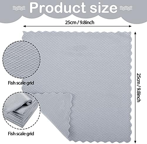 Willbond 10 peças Pano de limpeza em nanoescala Pano de peixe escala de microfibra Pano de limpeza