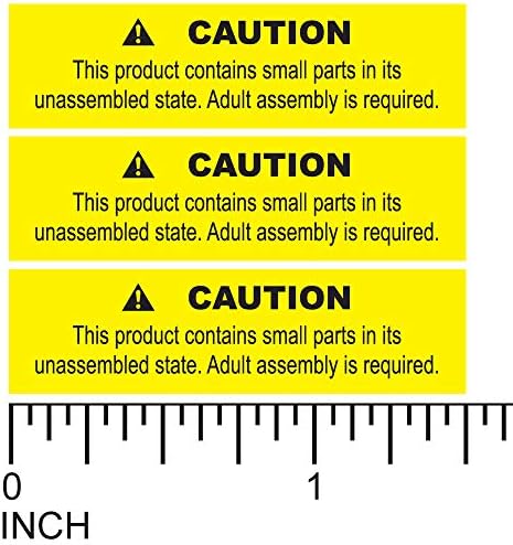Os adesivos de aviso de advertência de Cuidado de Cuidados de 1.000 ASTM. Este produto contém pequenas peças