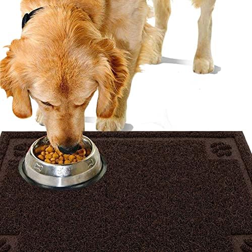 Urdogsl 24 x36 tapete de alimentação para cães e gatos, tapetes de pratos flexíveis para comida e água,