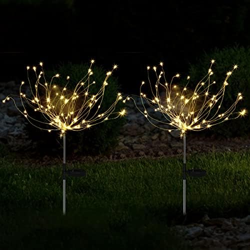 Luzes de jardim solares do Altantagy, 2 Pack Solar Firework Lights, 120 LEDs Luzes solares ao ar