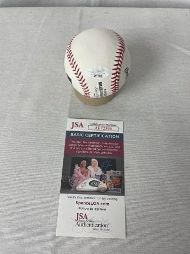 Bob Dernier assinou Gold Glove 84 autografado OMLB Baseball JSA - luvas MLB autografadas