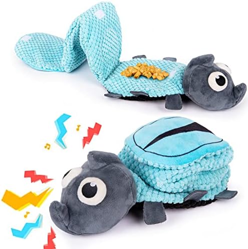 Zmad Squeaky Dog Toys, brinquedos interativos duráveis ​​de cachorro de pelúcia com papel amassado, brinquedos