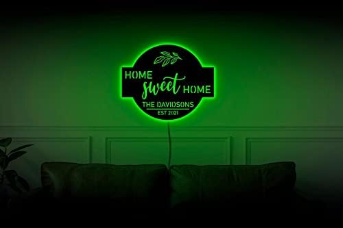 Casa personalizada Casa doce em casa, LED de casa doce em casa, casa doce em casa, casa de madeira doce em