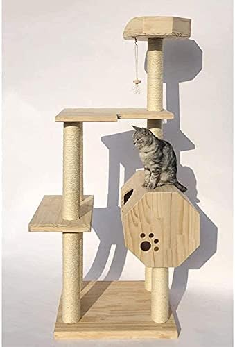 Condomínio de árvore de gatos haieshop arranhando pós -gato torre gato de atividade central torre em plataforma empoleirada depois de escalar a gato de gato gato escalando a casa da árvore de gatos 720