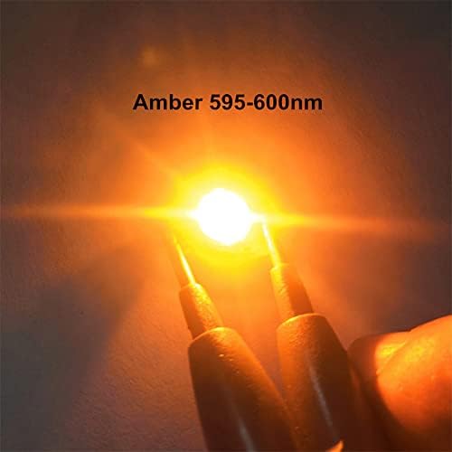 TOPXCDZ 3W CHIP LED LED AMARELO 590-595NM âmbar 595-600nm Orange 600-605nm DC2.2-2.6V para luz de trânsito