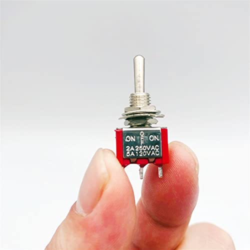 1/5pcs Red Mini 3pin 6pin 6mm 2/3 Posição Switches de alternância de auto-retenção ON- DPDT MINI TOLAMENTOS