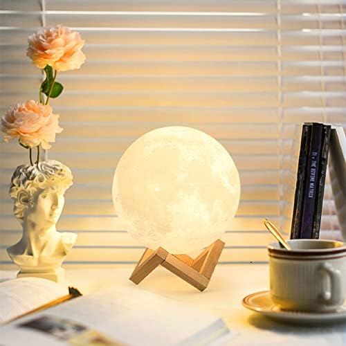 Lâmpada da lua de Brightworld, 3D Impressão Lua Luz 4.7in Night Light Cool Lamp Lunar Lamp com Stand de