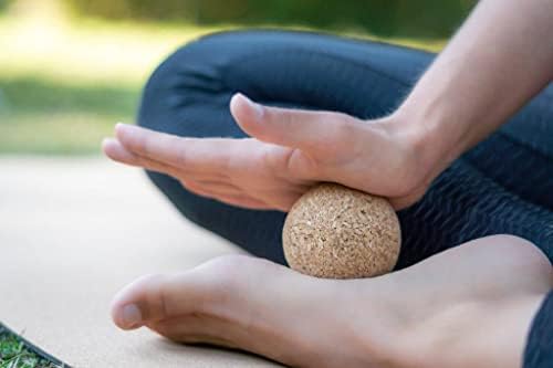 Bola de massagem Go4Cork Cork Yoga | Cork Yoga Sphere | Bola de terapia | Libere estresse, tensão