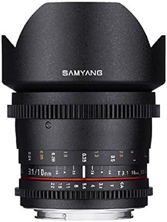 Samyang Cine Sycv10m-S 10mm T3.1 Cine Lens de Cine para câmeras Alpha Sony