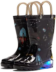 Chefe Ocidental Chefe Unissex-Child Space Adventure iluminou a bota de chuva à prova d'água