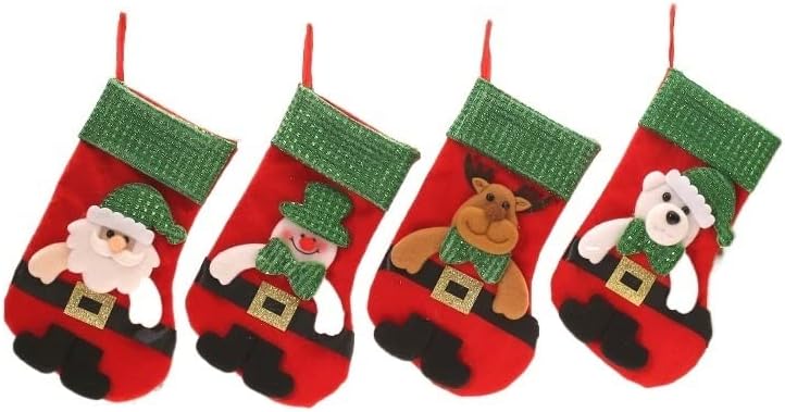Kaiwu Christmas Stocking Christmas Stage Família Meias Mini decorações de meia para gnome Decoração