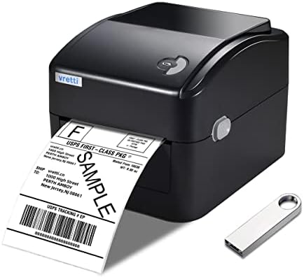 Impressora de etiqueta de remessa Vretti, impressora de etiqueta térmica para pacotes de remessa, impressora
