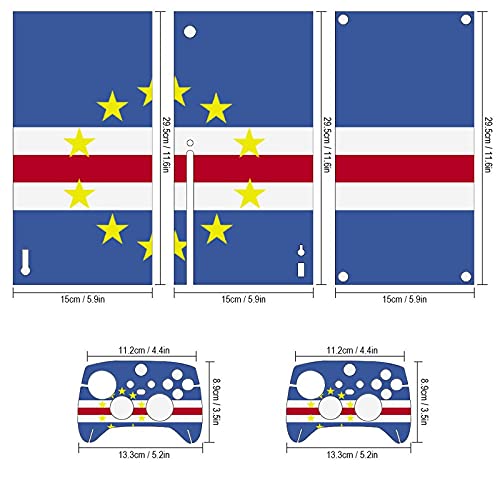 Bandeira do Cabo Verde Xbox Seriesx Console e Skins de controlador