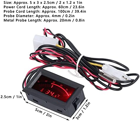 Módulo Digital, -30 ℃ -110 ℃ Medidor de temperatura incorporado com luz de fundo para automóveis para casos
