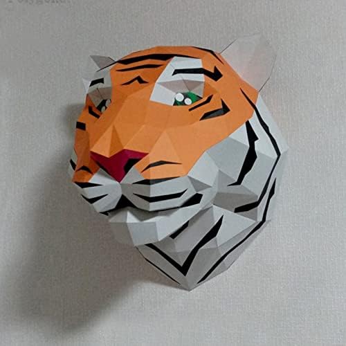 WLL-DP 3D TIGER SHEPED PAPEL Escultura Troféu de Arte Troféu criativo Origami Puzzle Diy Modelo de papel