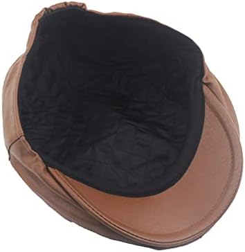 Nanwansu Men's Caplic Leather Newsboy Hap Hat Hat Caps For Men Plat Cap Cabie Gatsby Cap boné Cap de tampa de golfe