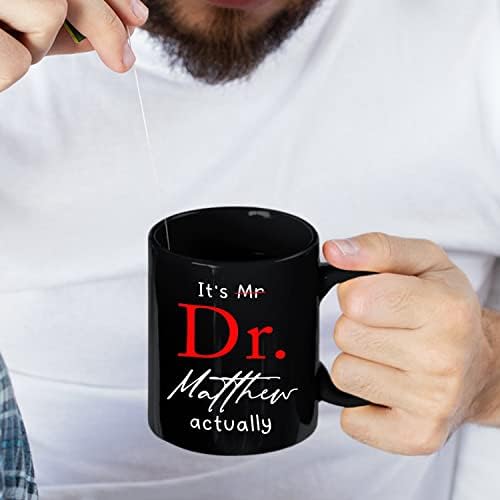Mr. Doctor Black Caneca de café para homens marido pai irmão avô, é o Sr. Dr.