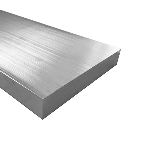 Barra plana de alumínio de 1 x 6, placa 6061, comprimento de 6 polegadas, estoque de moinho T6511