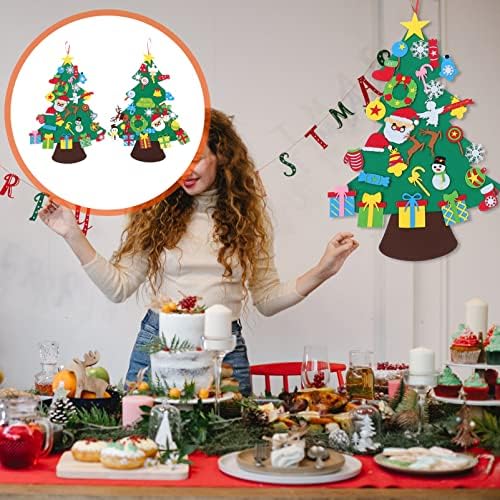 Hanabass 2 sets pingentes de Natal para árvore: decoração tridimensional Decoração destacável crianças