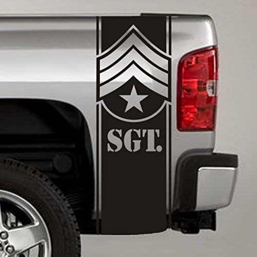 Jeepazoid Skunkmonkey - Decalque de listra da cama de caminhão - Sargento Militar Sargento Fit Universal