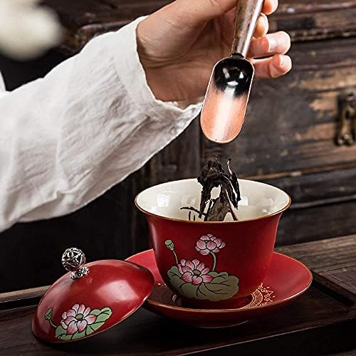 Lianxiao - Conjunto de chá de porcelana de cerâmica com 6 xícaras de chá Conjuntos de chá Cerimônia de chá