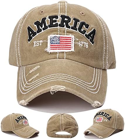 America USA EAGLES FLAGE EST 1776 Cap Hat Breakable Ball Cap boné de beisebol Tamanho ajustável para homens