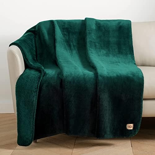 UGG 11664 Whitecap Flanela de pelúcia em grande tamanho de lã reversível Lão cobertor confortável