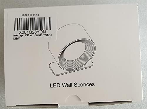 TEKSTAP Luz de parede magnética recarregável, 360 ° Rotativo Battery Wall Lamp, controle de parede LED de