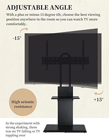 TV Stand With Media Pallet Universal TV Stand Ajuste Ajuste Visual Rotação de TV Montagem ajustada de 32 polegadas