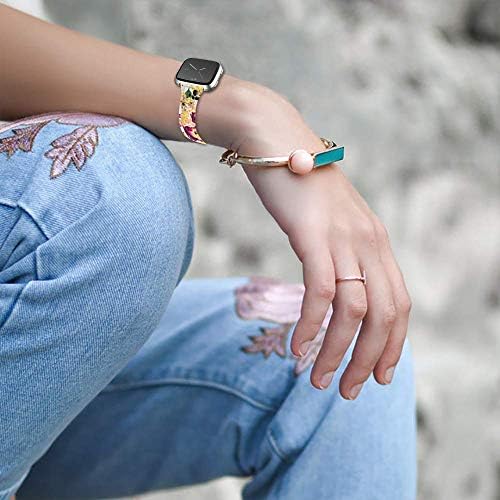 Banda Ysang para Fitbit Versa 2, Substituição de pulseira de pulseira de cinta esportiva de relógio de couro