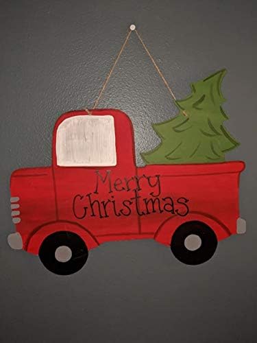 Corte de caminhão de natal inacabado Wood Holiday Christmas Country Door Danger Mdf Shape Canvas Style 1