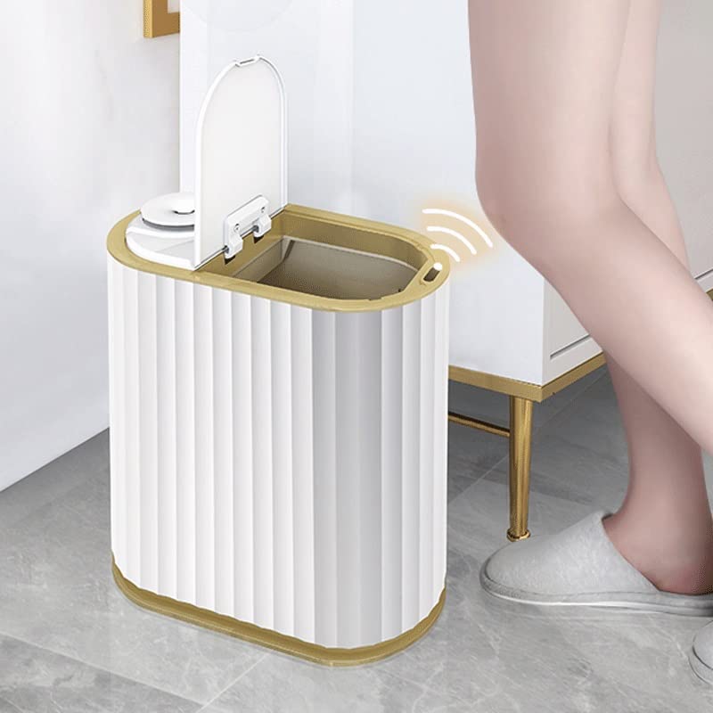 Zhaoleei Smart Sensor Lixo pode domesticar lixo eletrônico automático lixo de cozinha lata banheiro