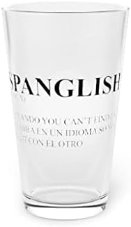 Cerveja copo de vidro de cerveja 16oz novidades palavras spanglish substituição trocas de educação espanhola