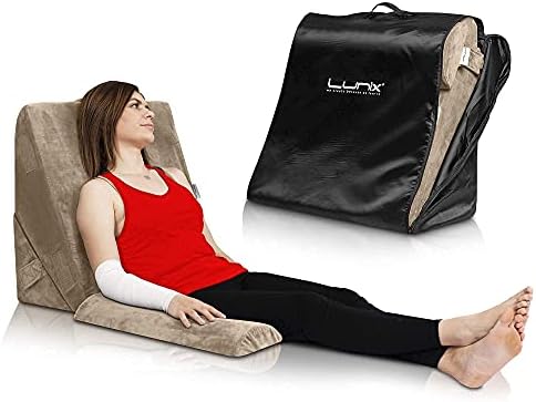 LUNIX 3PCS Ortopédico Pillow Cedge Pillow, pós -cirurgia de espuma de memória para alívio da dor nas costas,
