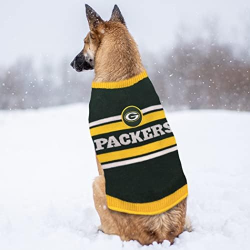 NFL Green Bay Packers Sweater de cachorro, tamanho extra grande. Sweater quente e aconchegante com o logotipo