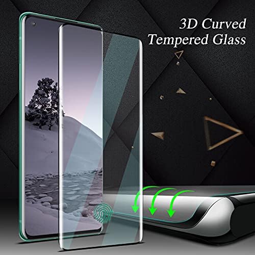 MaytoBe projetado para OnePlus 8, OnePlus 8 5G, OnePlus 8 5G UW 3D Curved Screen Protector de vidro temperado,