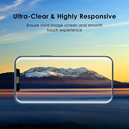 JETECH ONE Touch Instale Protetor de tela para iPhone 12/12 Pro 6,1 polegadas, filmes de vidro temperado com cobertura