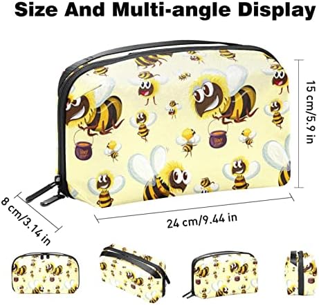 Padrão de abelha sem costura Organizador eletrônico, caixa de proteção à prova de choque, bolsa