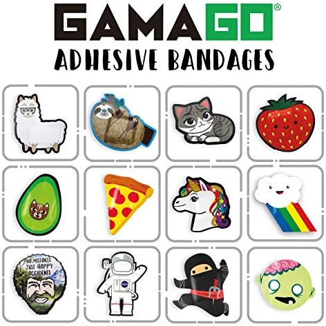 Gamago AVO -CATO Bandrages for Kids & Kidults - Conjunto de 18 bandagens auto -adesivas embrulhadas