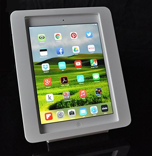 Tabcare compatível com iPad Air Anti-Treft Secureity White Desktop Stand para POS, quiosque, exibição da