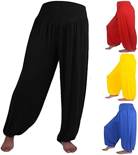 Calças de ioga folgadas Trendinao para mulheres, Lady Sports Dance Confortável algodão modal elástico macio