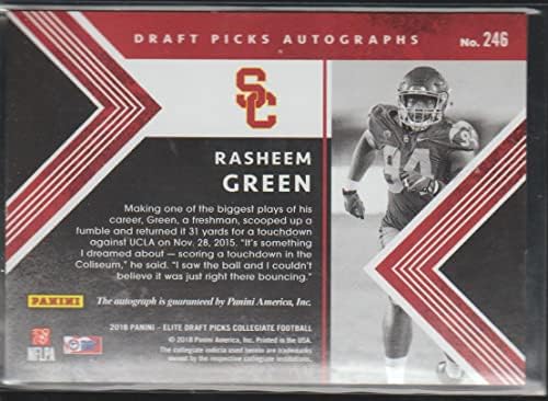 Rasheem Green 2018 Panini Elite Draft Picks - [Base] - Autografos [autografados] 246