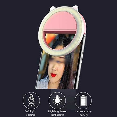 Lepsjgc mini telefone celular led selfie luz âncora lente de beleza broadcast artefato redondo anel