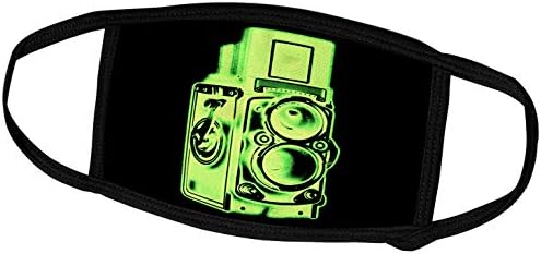 Imagem 3drose de um reflexo de lente duplo vintage TLR Lyme Green Camera - tampas de rosto