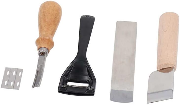 Ferramentas de couro Metal Leather Skiver Conjunto de corte fácil incisivo de alça curva Segurança Kits de ferramentas