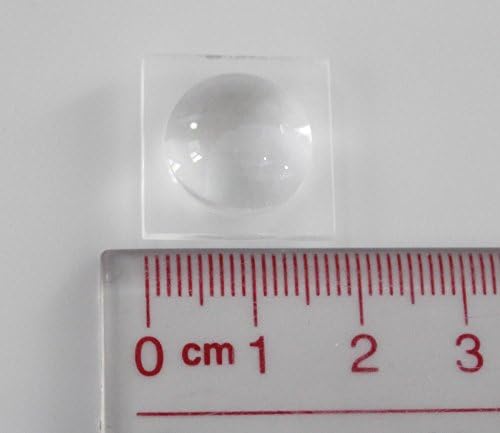 Lente quadrada de 18 mm para LED 18mm Smooth Biconvex Lens Optical Focusing Lens Pack de 10
